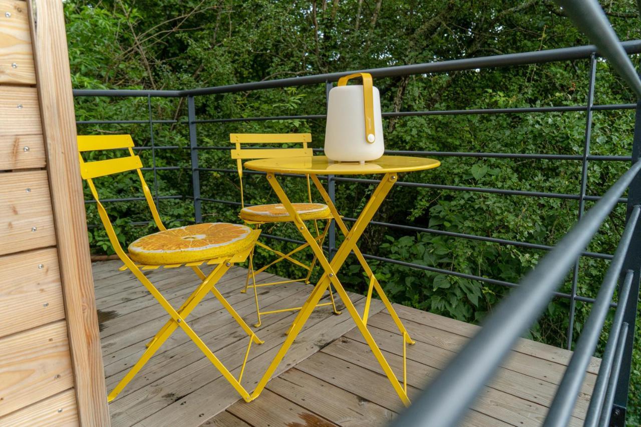 Le Moonloft Insolite Tiny-House Dans Les Arbres & 1 Seance De Sauna Pour 2 Avec Vue Panoramique Osenbach Buitenkant foto