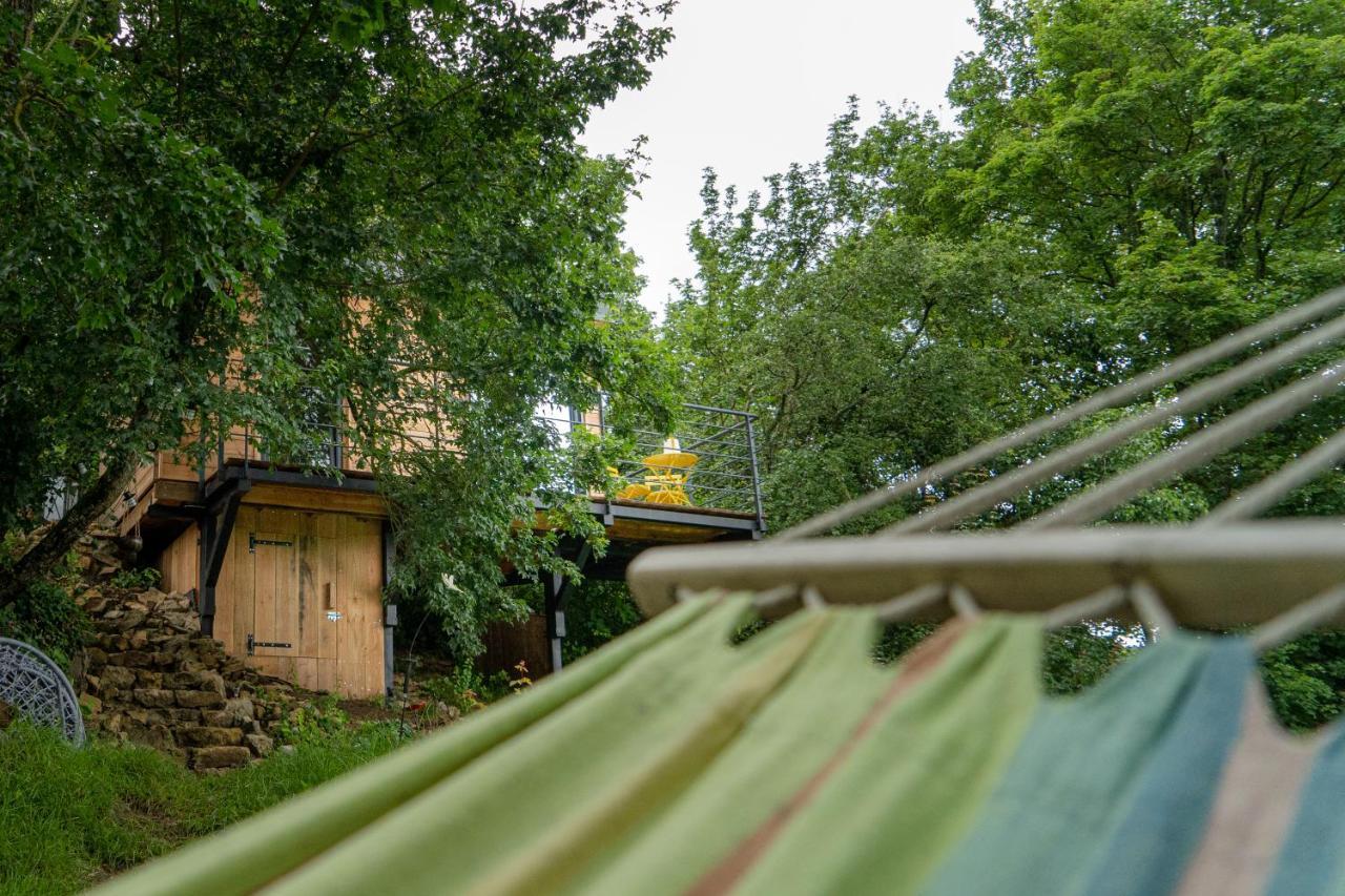 Le Moonloft Insolite Tiny-House Dans Les Arbres & 1 Seance De Sauna Pour 2 Avec Vue Panoramique Osenbach Buitenkant foto