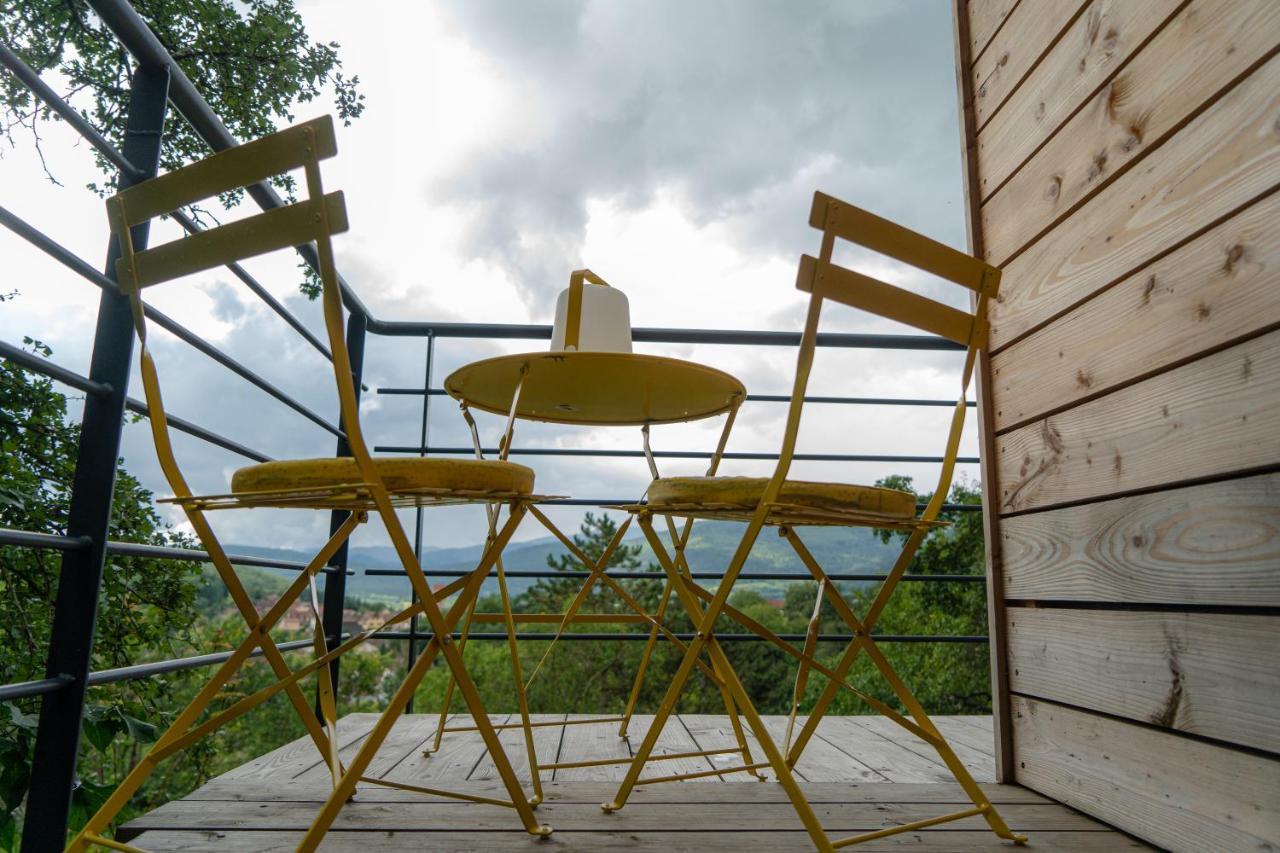 Le Moonloft Insolite Tiny-House Dans Les Arbres & 1 Seance De Sauna Pour 2 Avec Vue Panoramique Osenbach Buitenkant foto